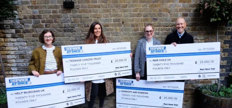 NEWS: Everywhere at Once Festival raises £100,000 for four music and youth Charities